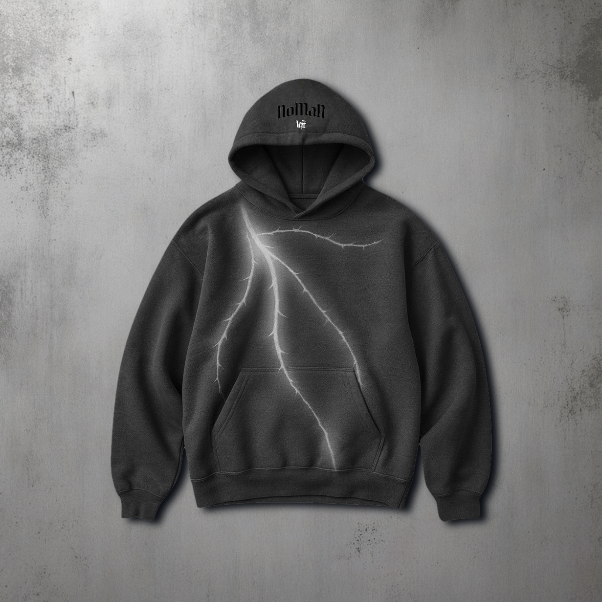 Thorn Baggy Pullover Hoodie - Dark Gray