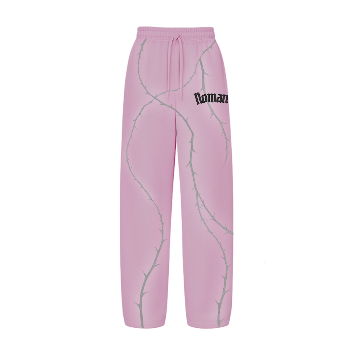 NOMAN Thorn Baggy uncuffed Sweatpant - Pink - No Man Left