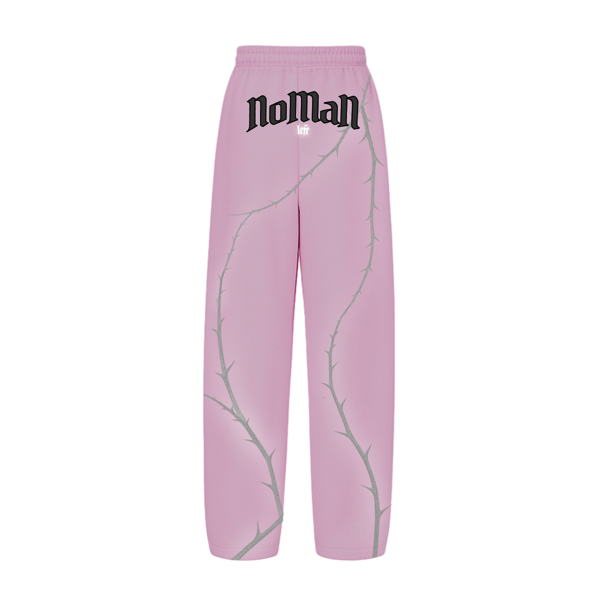 NOMAN Thorn Baggy uncuffed Sweatpant - Pink - No Man Left