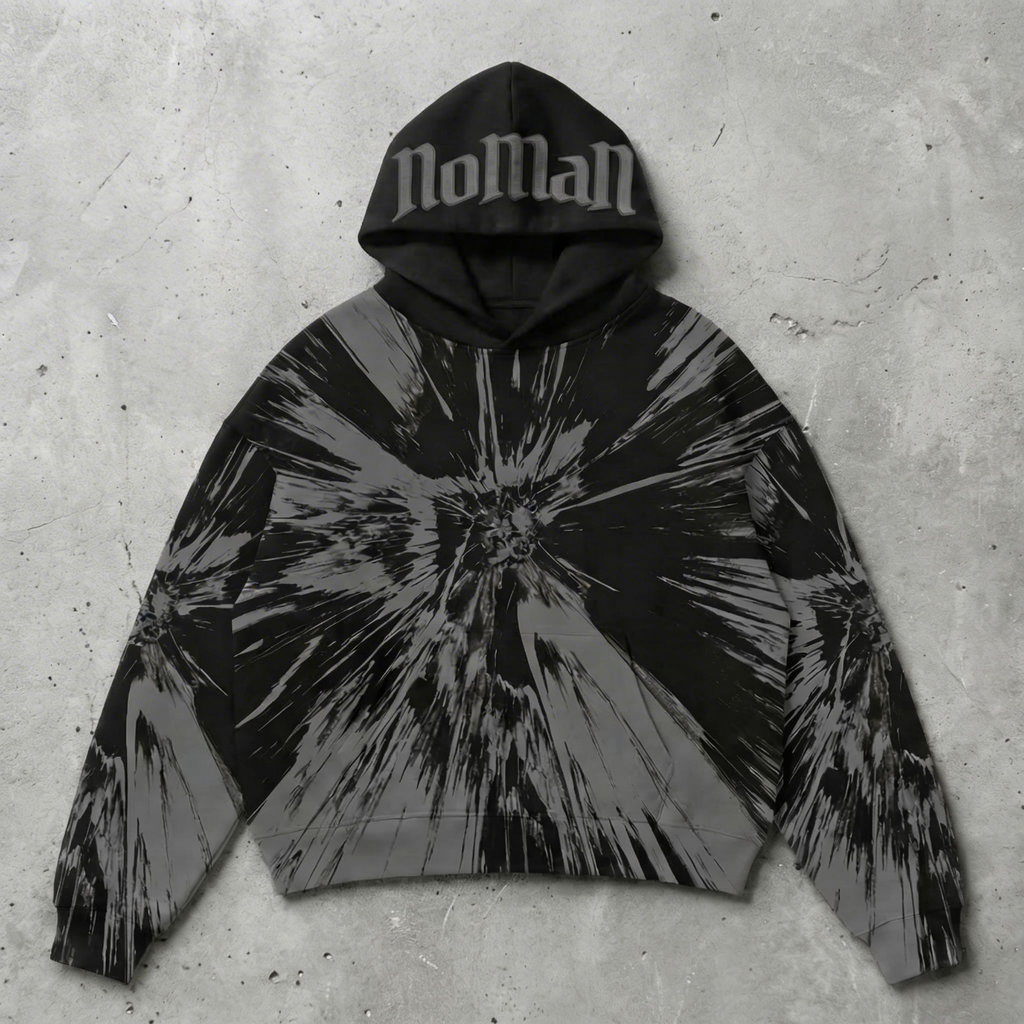 NOMAN ASTRO - Washed Black Hoodie - No Man Left