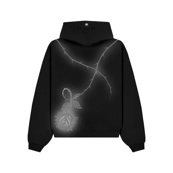 Thorn Baggy Pullover Hoodie - Black - No Man Left