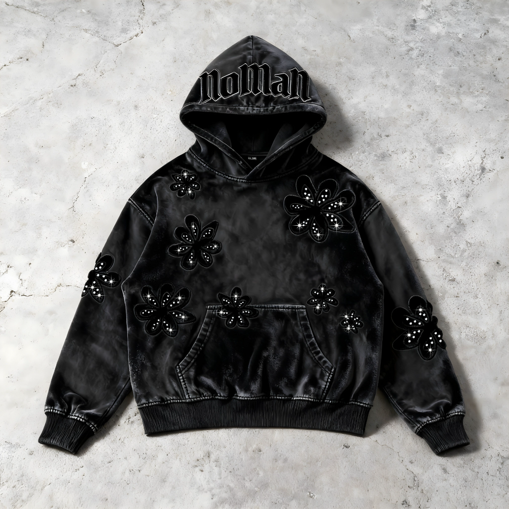 NOMAN BLOSSOM - Baggy Pullover Hoodie - No Man Left