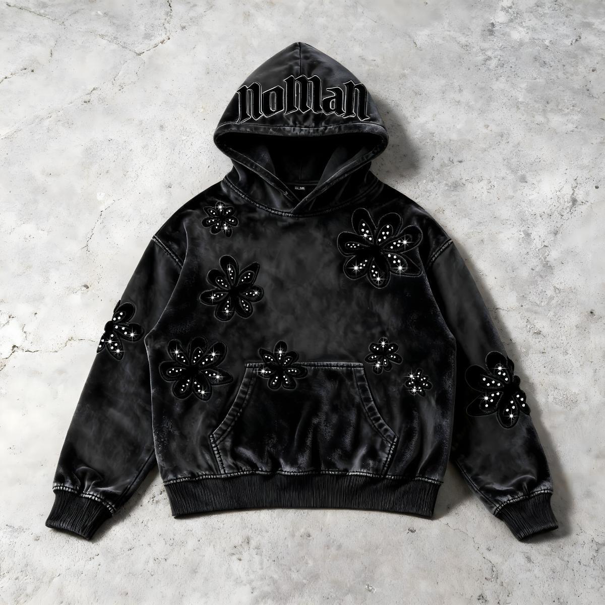 NOMAN BLOSSOM - Baggy Pullover Hoodie