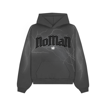 NOMAN Thorn Baggy Pullover Hoodie - Dark Gray - No Man Left