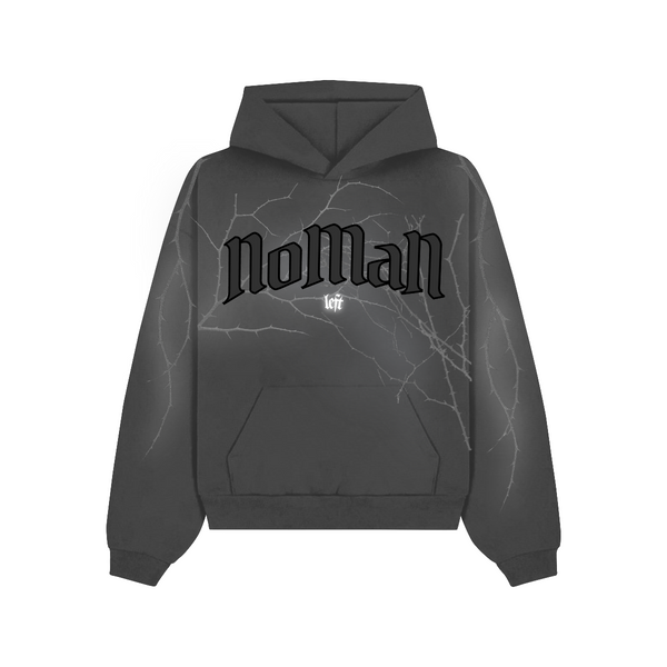NOMAN Thorn Baggy Pullover Hoodie - Dark Gray - No Man Left