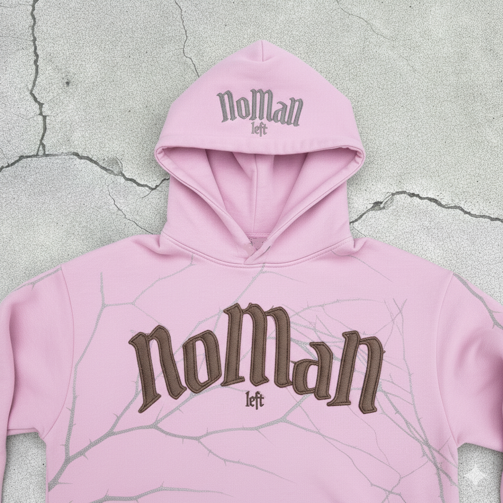 NOMAN Thorn - Pink Baggy Hoodie
