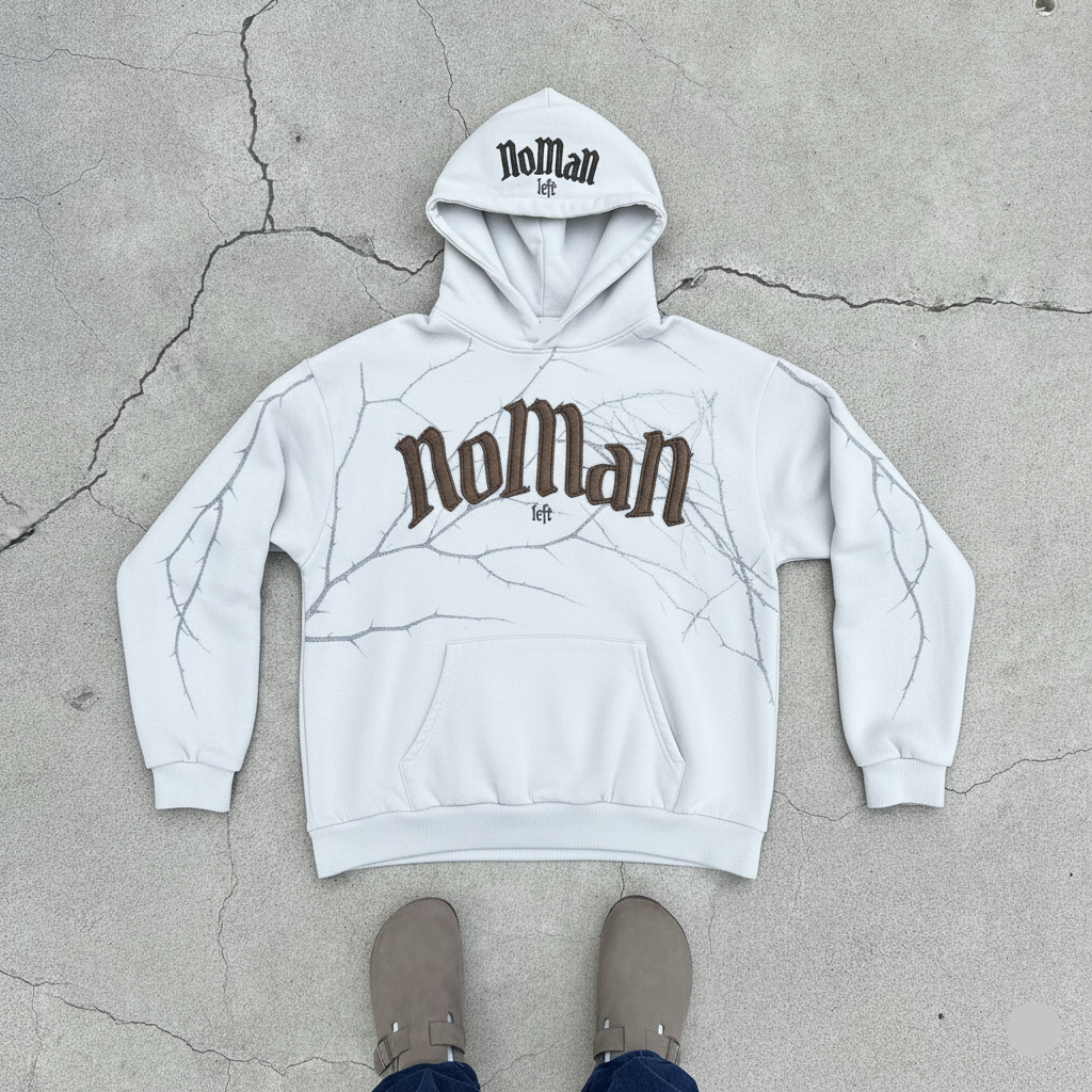 NOMAN Thorn - Gray Baggy Hoodie