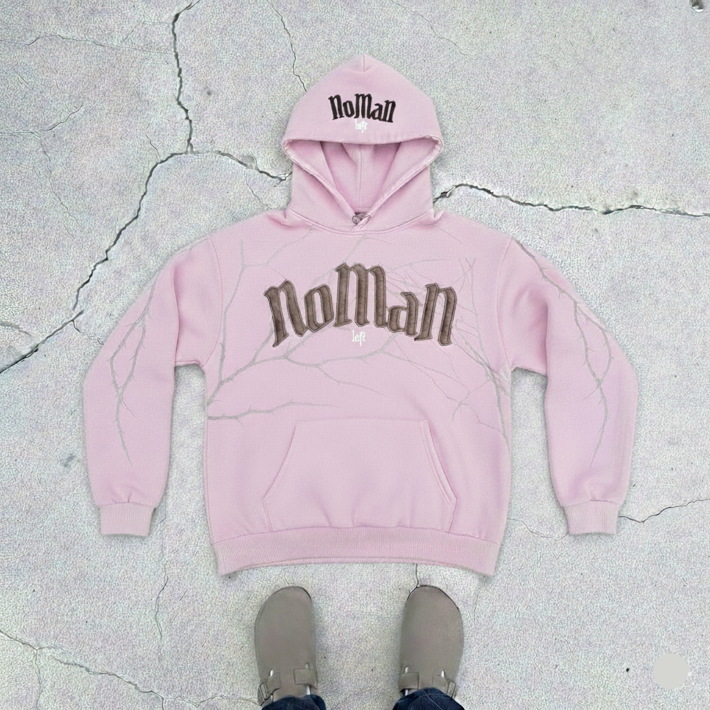 NOMAN Thorn - Pink Baggy Hoodie