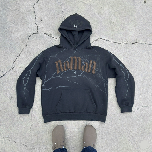 NOMAN Thorn - Dark Gray Baggy Hoodie