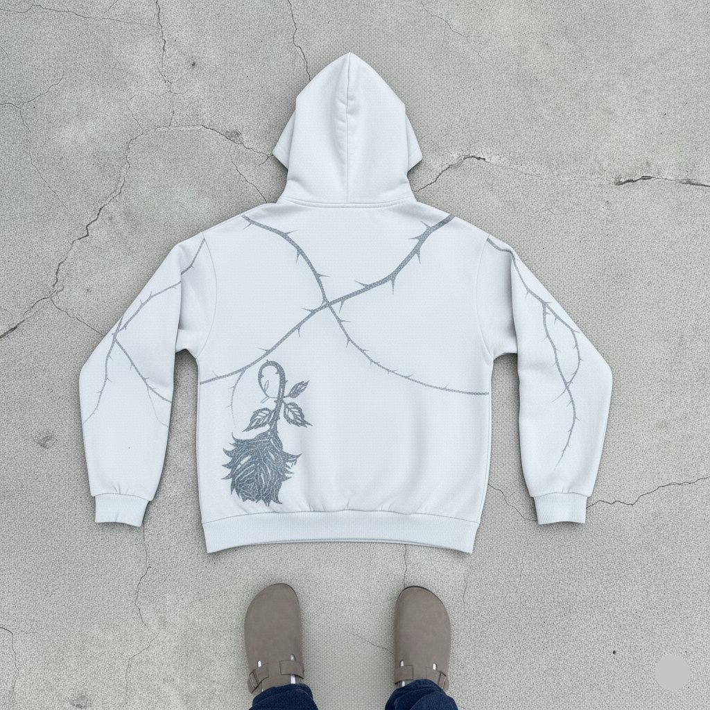 NOMAN Thorn - Gray Baggy Hoodie