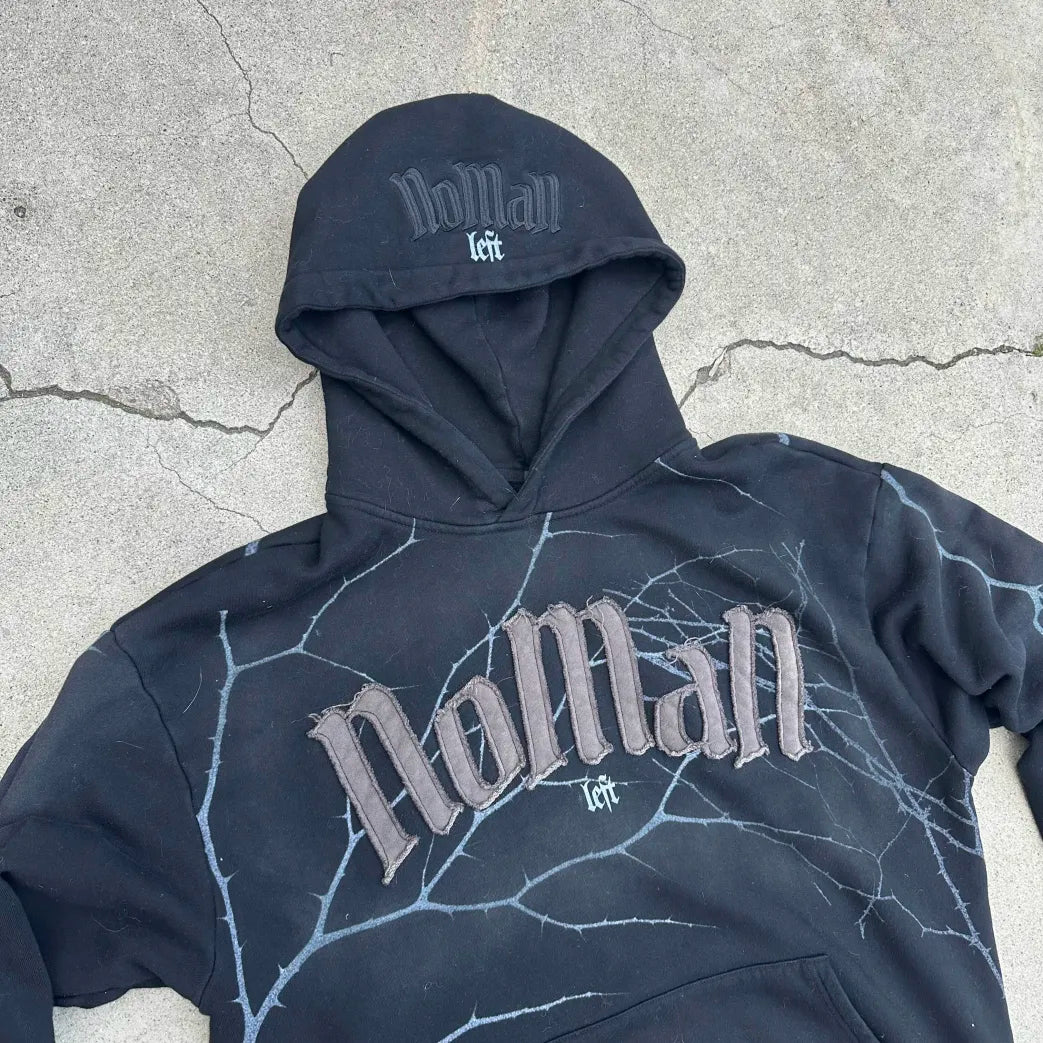 NOMAN Thorn - Black Baggy Hoodie