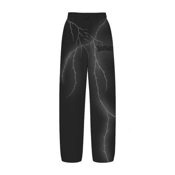 Thorn Baggy uncuffed Sweatpant - Black - No Man Left
