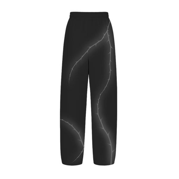 Thorn Baggy uncuffed Sweatpant - Black - No Man Left