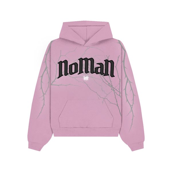 NOMAN Thorn Baggy Pullover Hoodie - Pink - No Man Left