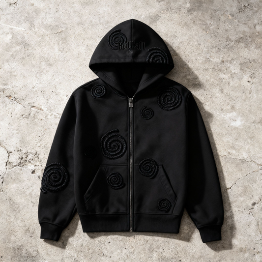 NOMAN SPIRAL - Full Zip Hoodie