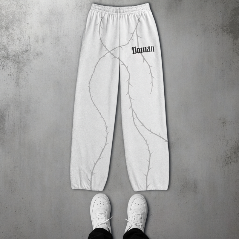 NOMAN Thorn Baggy uncuffed Sweatpant - Gray