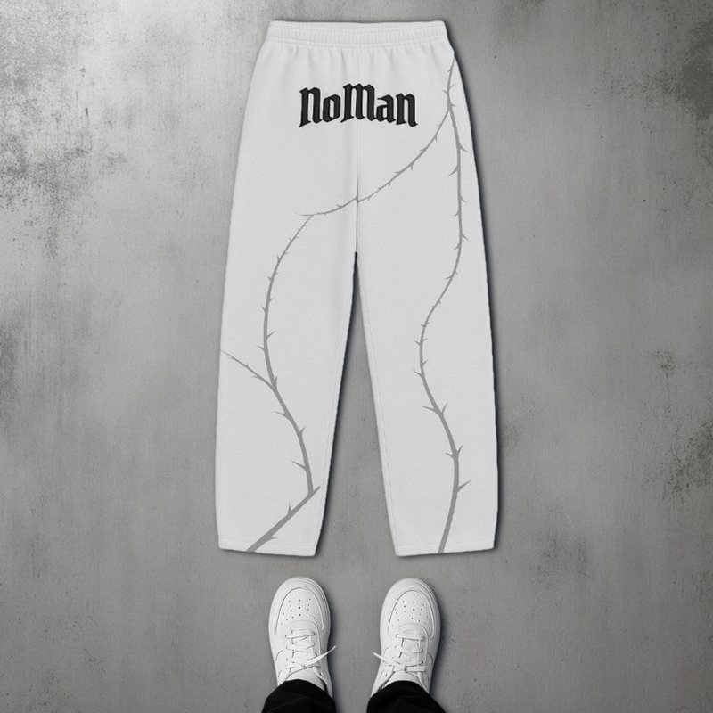 NOMAN Thorn Baggy uncuffed Sweatpant - Gray