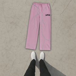 Thorn Baggy uncuffed Sweatpant - Pink - No Man Left