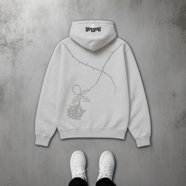 NOMAN Thorn Baggy Pullover Hoodie - Gray - No Man Left