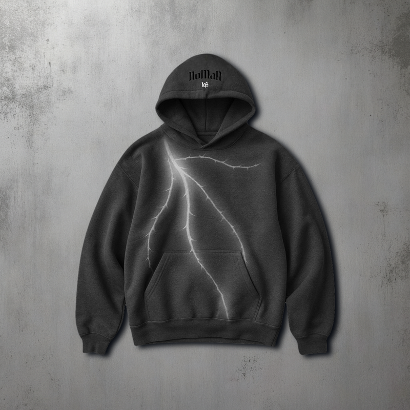 Thorn Baggy Pullover Hoodie - Dark Gray