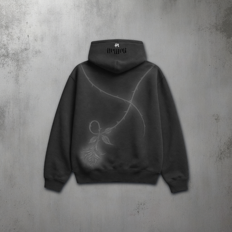 Thorn Baggy Pullover Hoodie - Dark Gray