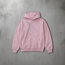Thorn Baggy Pullover Hoodie - Pink