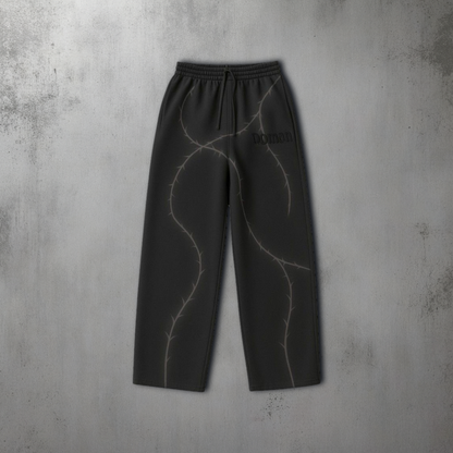 NOMAN Thorn Baggy uncuffed Sweatpant - Black