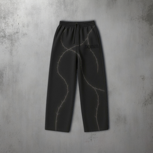NOMAN Thorn Baggy uncuffed Sweatpant - Black
