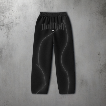 NOMAN Thorn Baggy uncuffed Sweatpant - Black