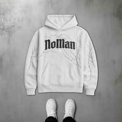 NOMAN Thorn Baggy Pullover Hoodie - Gray - No Man Left