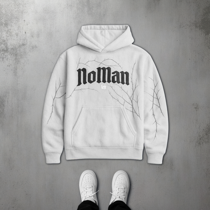 NOMAN Thorn Baggy Pullover Hoodie - Gray - No Man Left