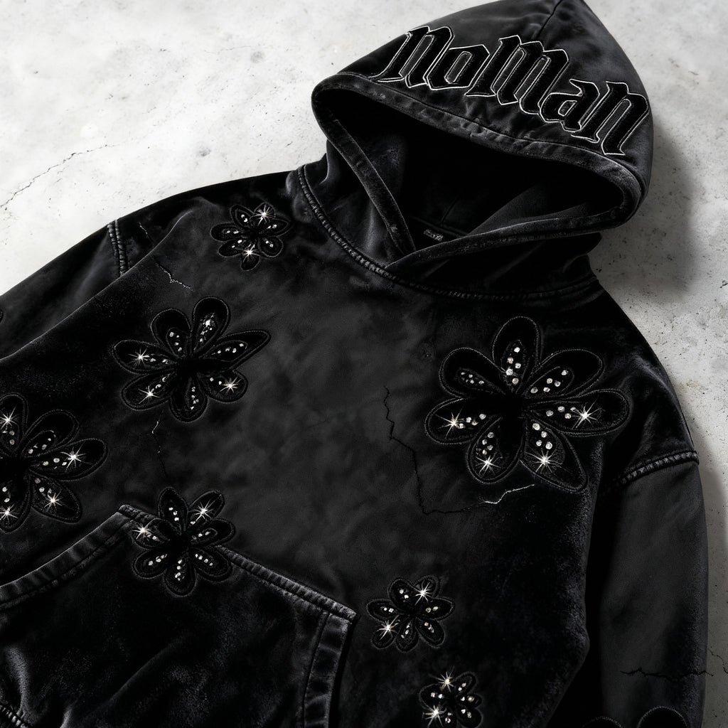 NOMAN BLOSSOM - Baggy Pullover Hoodie - No Man Left