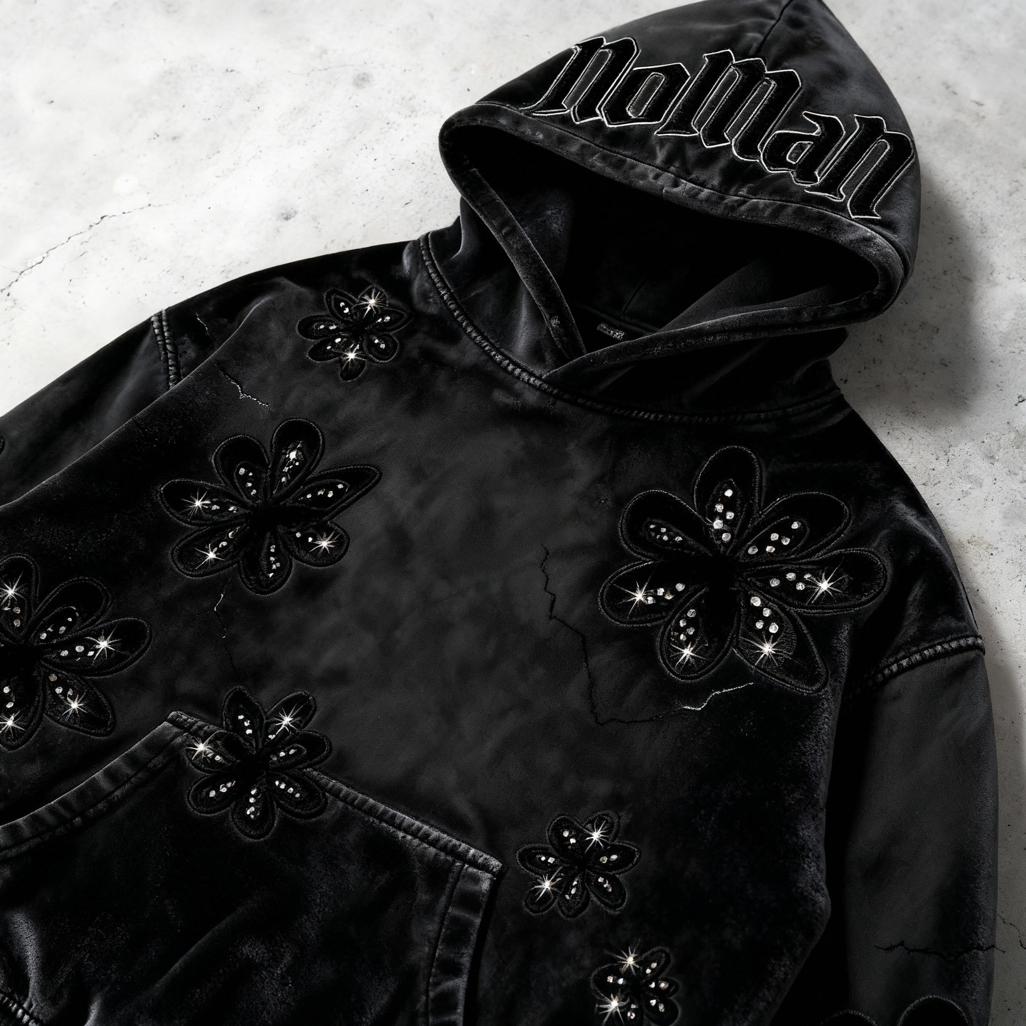 NOMAN BLOSSOM - Baggy Pullover Hoodie