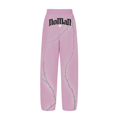 NOMAN Thorn Baggy uncuffed Sweatpant - Pink - No Man Left